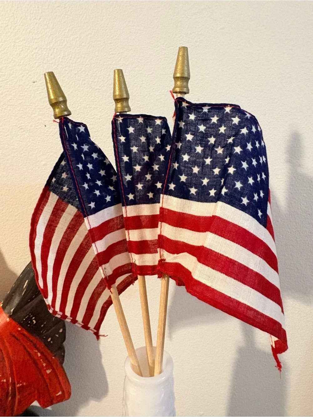 Vintage Parade American Flags - Red, White & Blue Patriotic Rare Festive